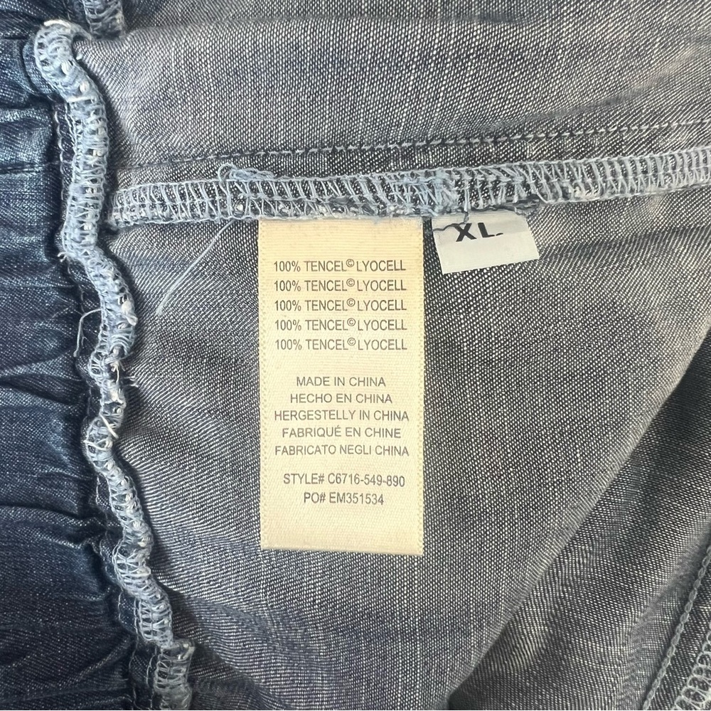 Cloth & Stone Indigo Denim Overalls - Picture 12 of 13